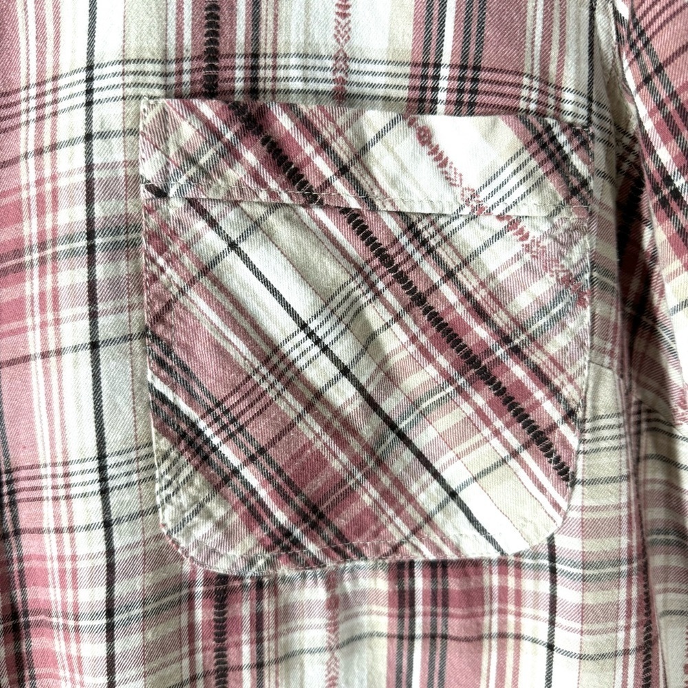Style & Co Plaid Snap Front Western Shirt Embroidered - Picture 2 of 10